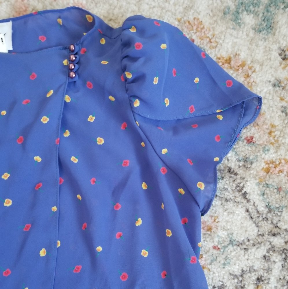Vintage Floral Wrap Dress